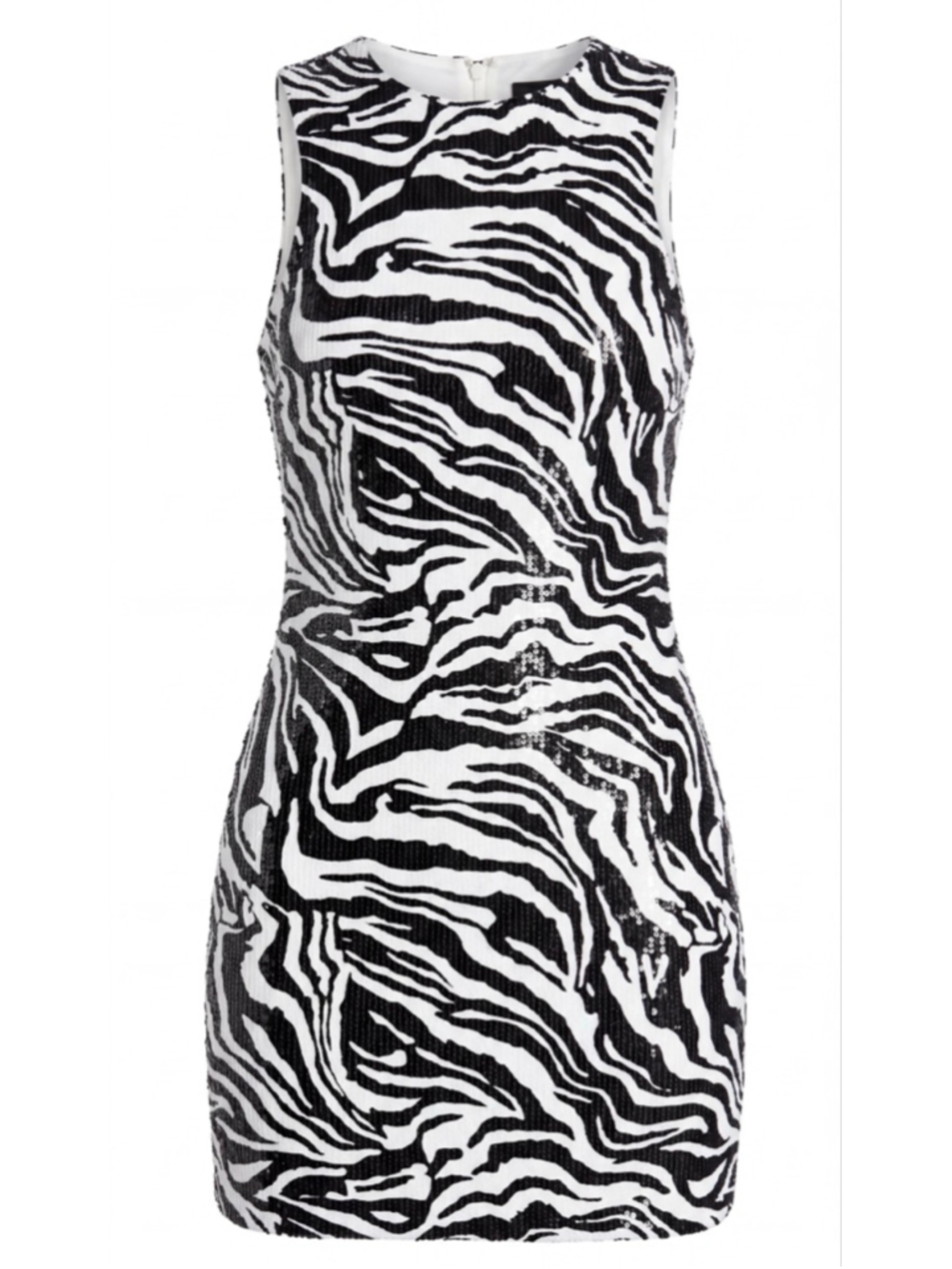 ROTATE Birger Christensen Zebra Sequin Mini Dress NWT Size EU 36 US 4
